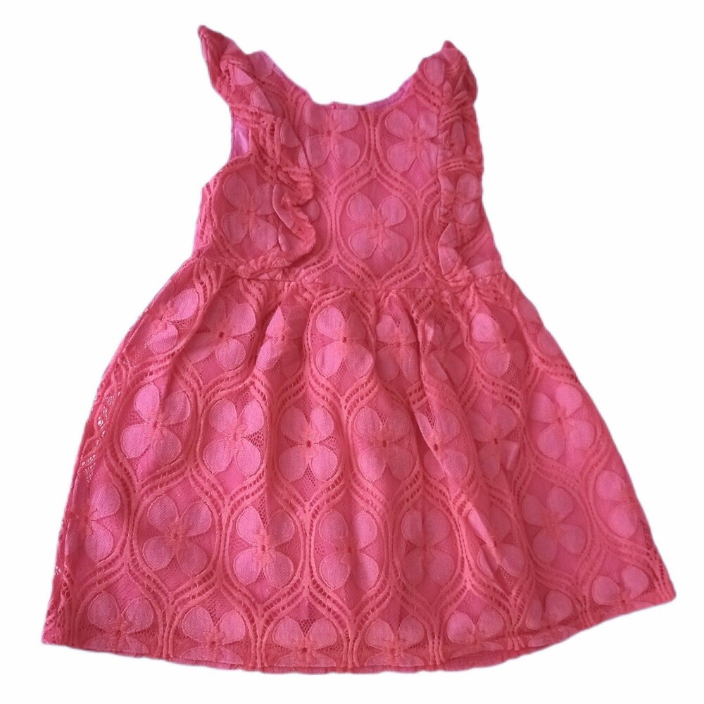 Genuine Kids Dark Pink Lace Dress sz 2T Girls